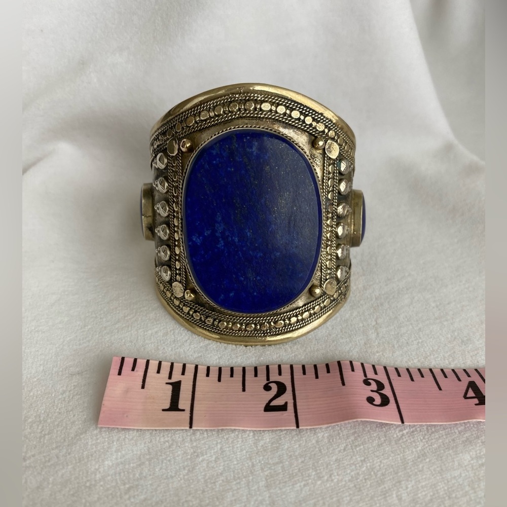 NWOT Afghani Lapis Tribal Cuff Vintage - Picture 5 of 8